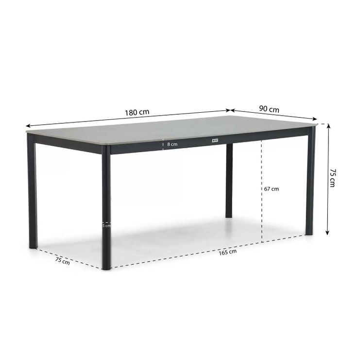 Coco Antoni/Como 180 cm dining tuinset 5-delig