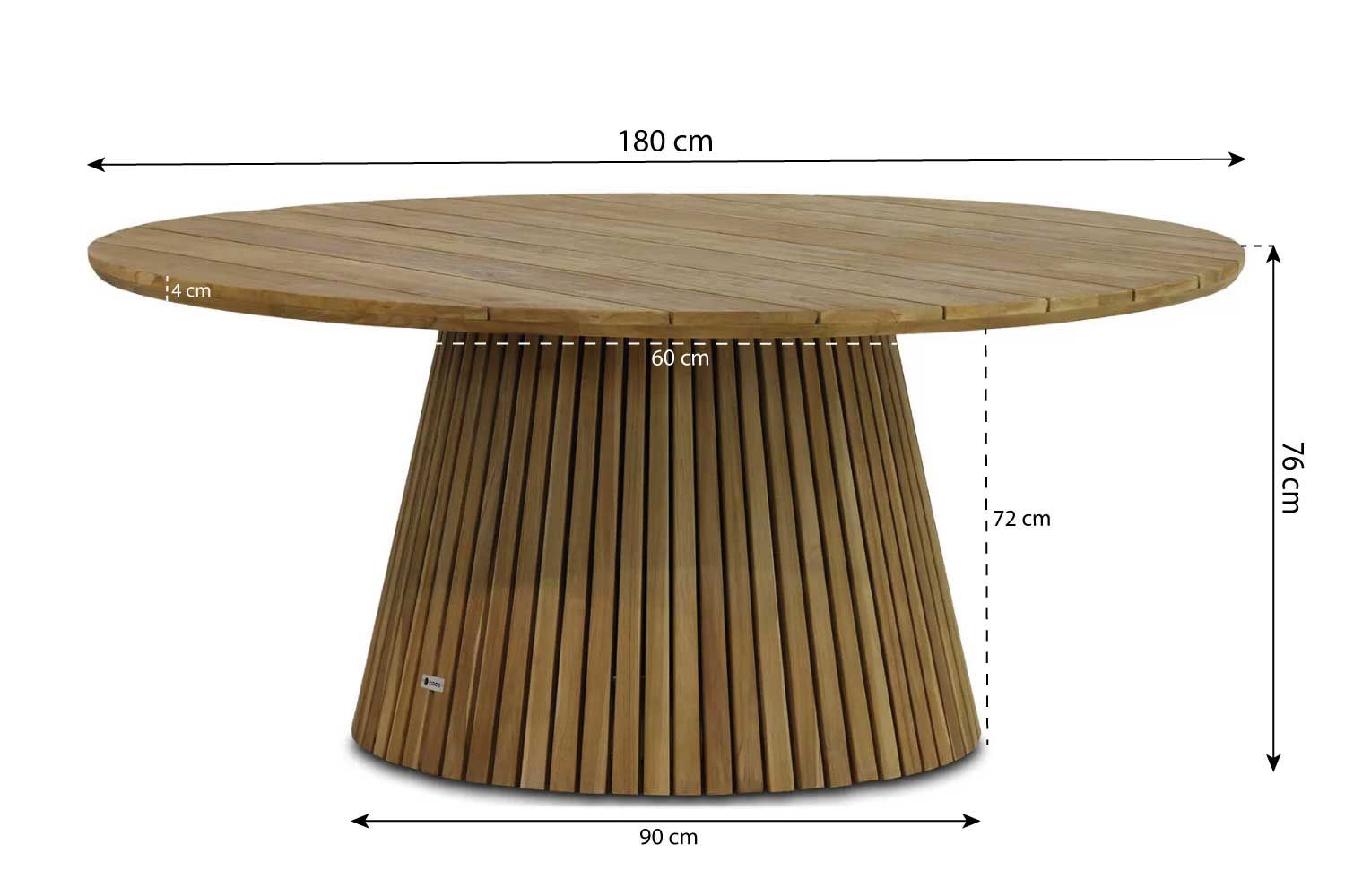 Coco Bali/Fungo 180 cm dining tuinset 7-delig