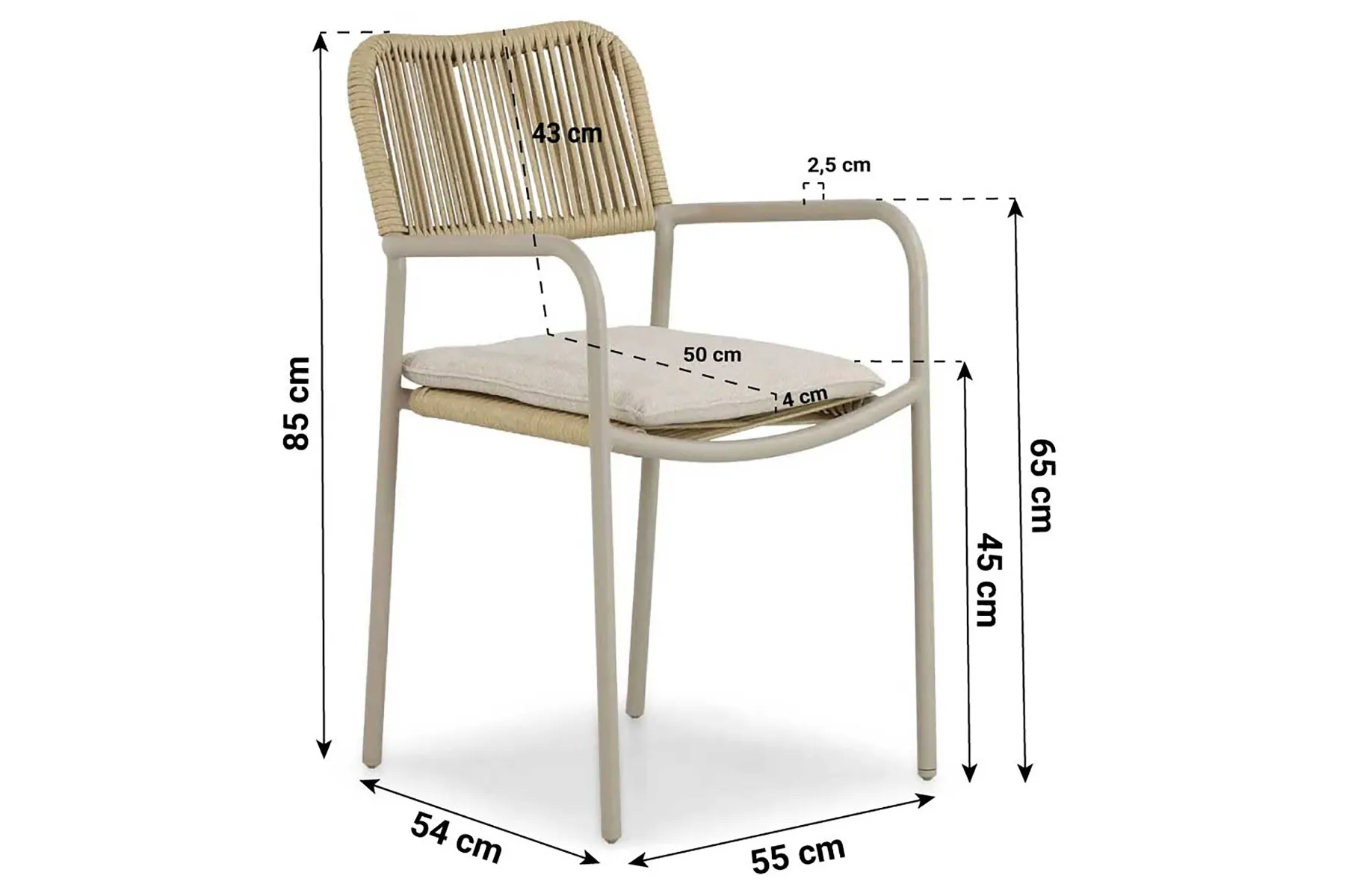 Coco Penya/Fungo 140 cm dining tuinset 5-delig thumbnail