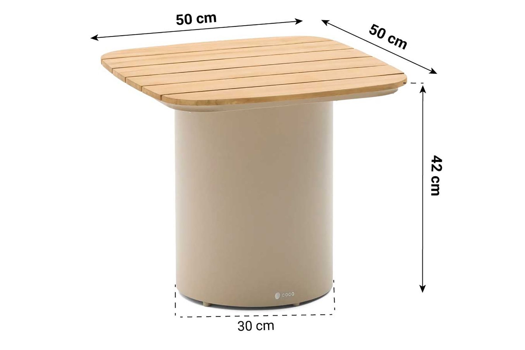 Coco Ronda lounge tafelset 50 cm + 70 cm