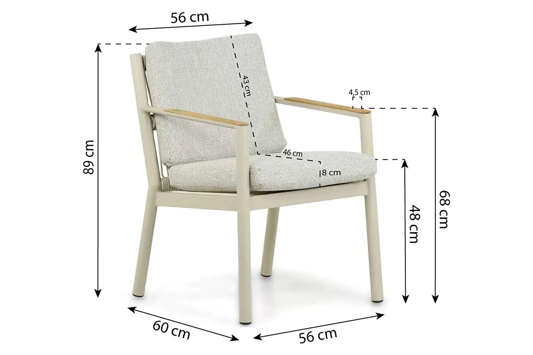 Coco Sevilla/Fungo 140 cm dining tuinset 5-delig