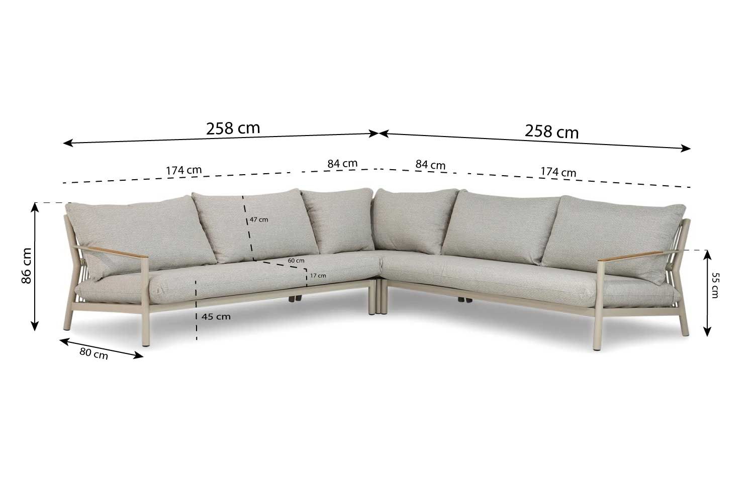 Coco Sevilla hoek loungeset 3-delig