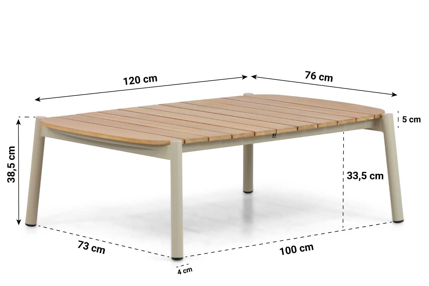 Coco Sevilla lounge tuintafel 120 x 76 cm thumbnail