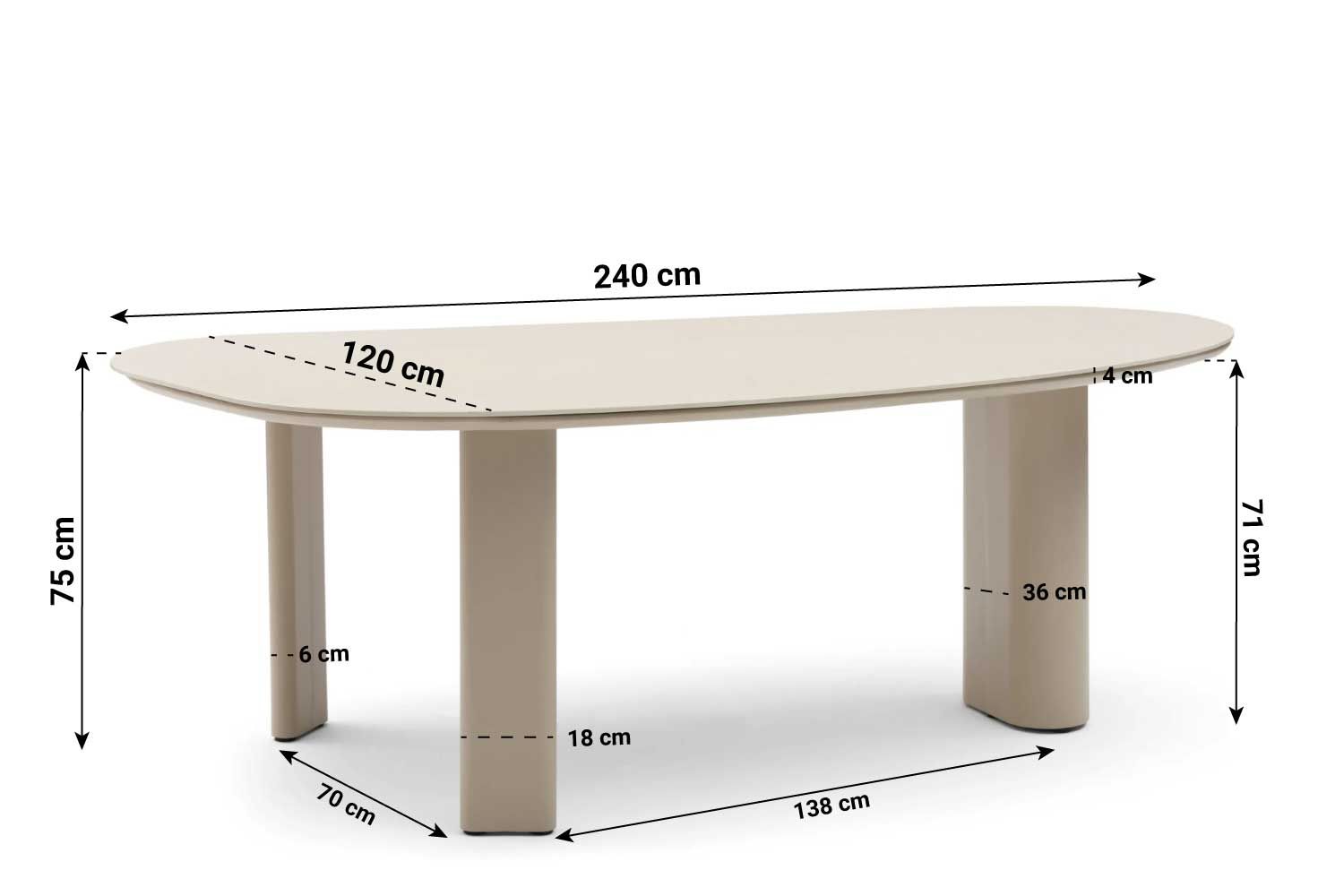 Coco Vedra/Weave 240 cm dining tuinset 7-delig