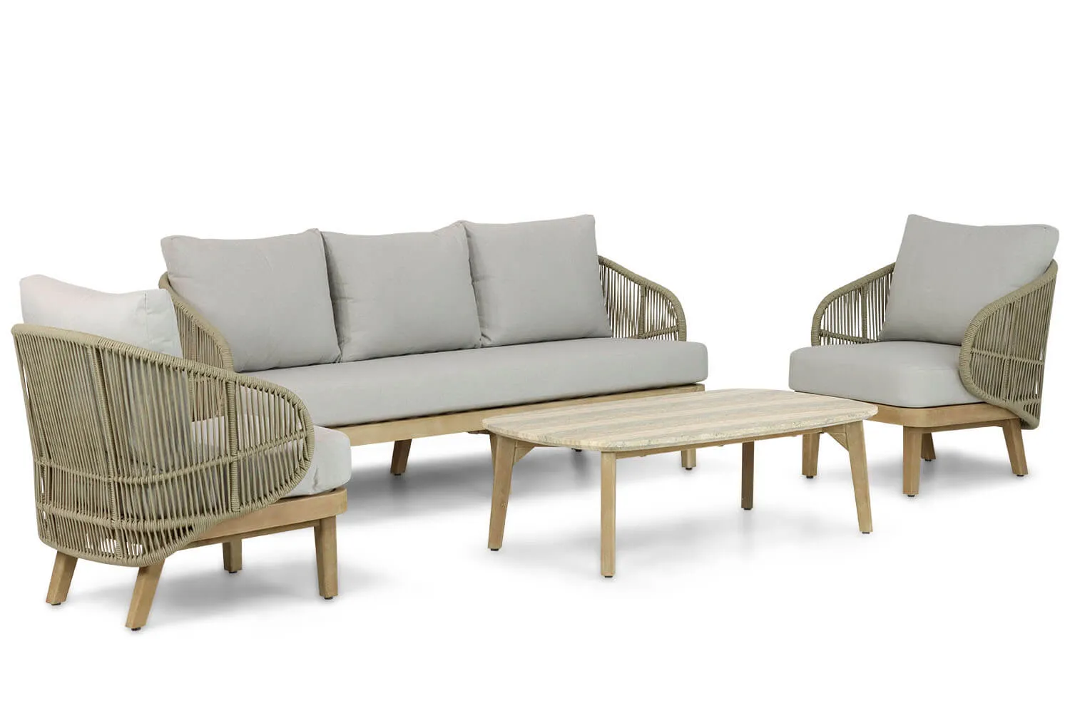 Coco Almeria stoel-bank loungeset 4-delig thumbnail