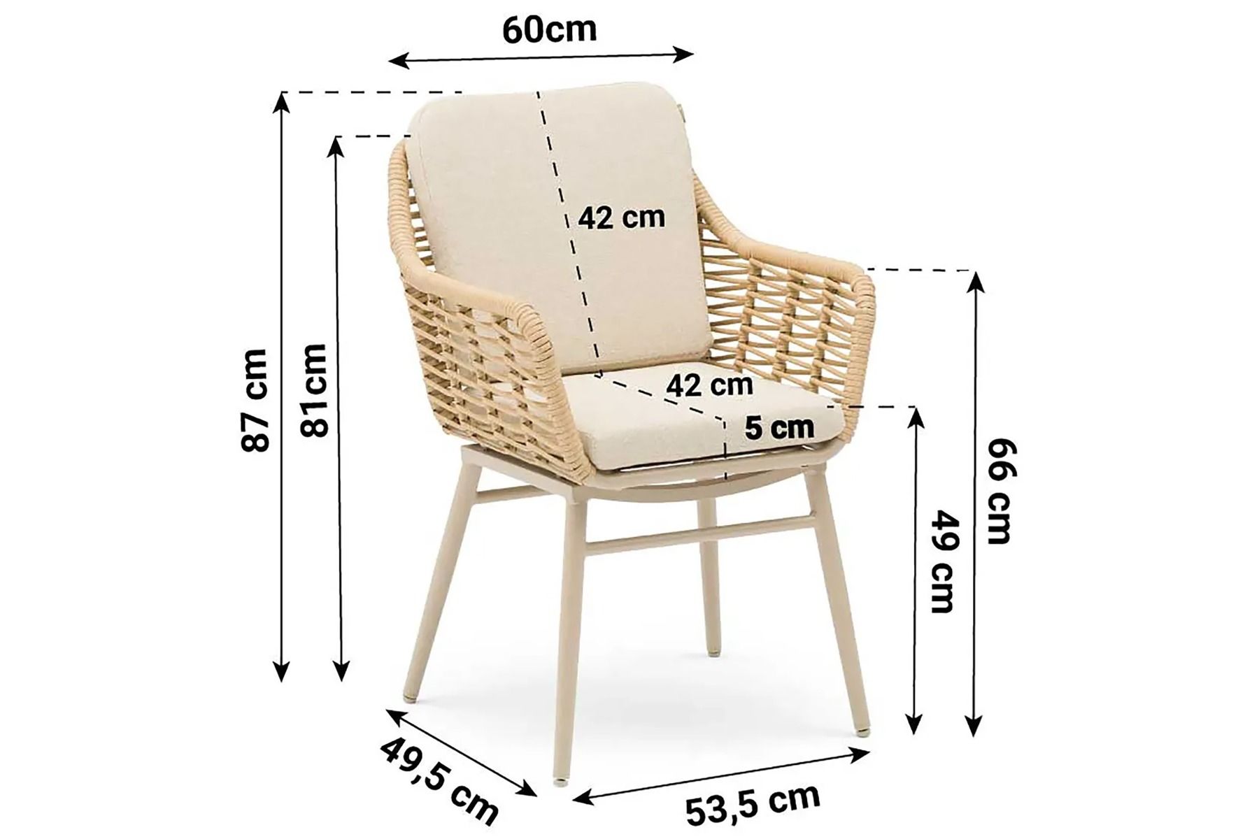 Coco Antoni/Sand City 120 cm dining tuinset 5-delig thumbnail