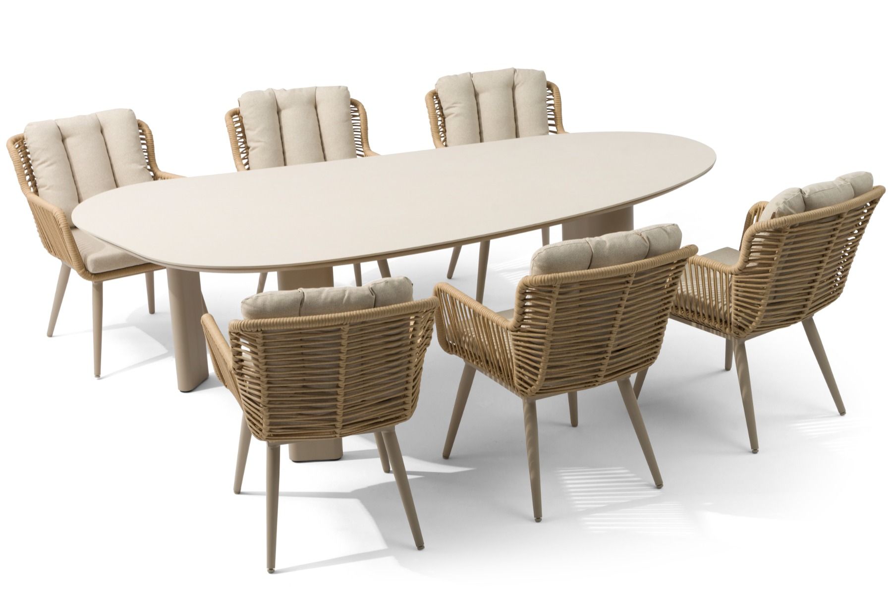 Coco Custa/Weave 240 cm dining tuinset 7-delig