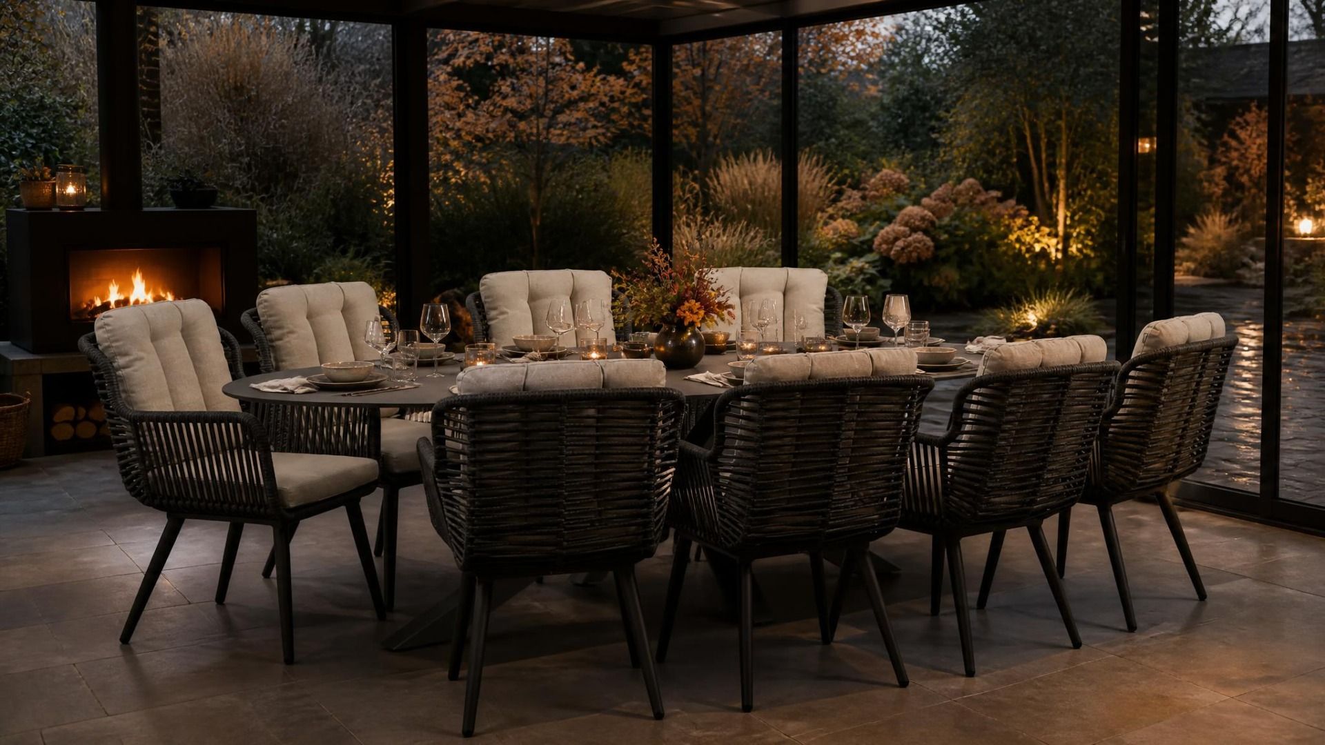 Coco Custa/Ellisse 280x118 cm dining tuinset 9-delig