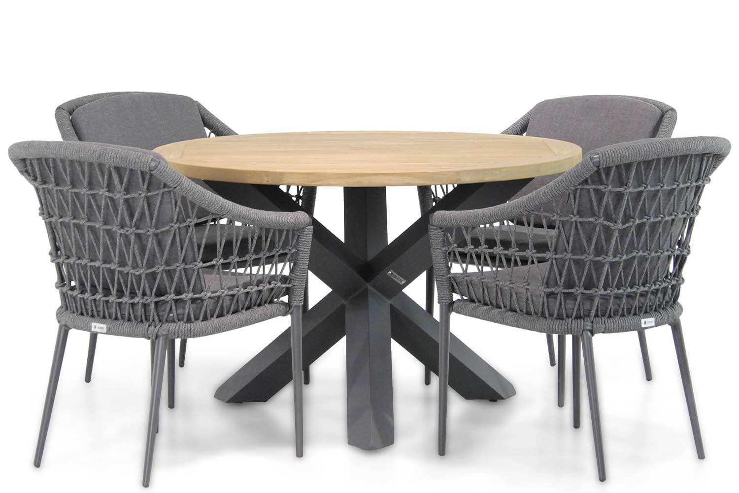 Coco Dalice/Rockville 120 cm rond dining tuinset 5-delig