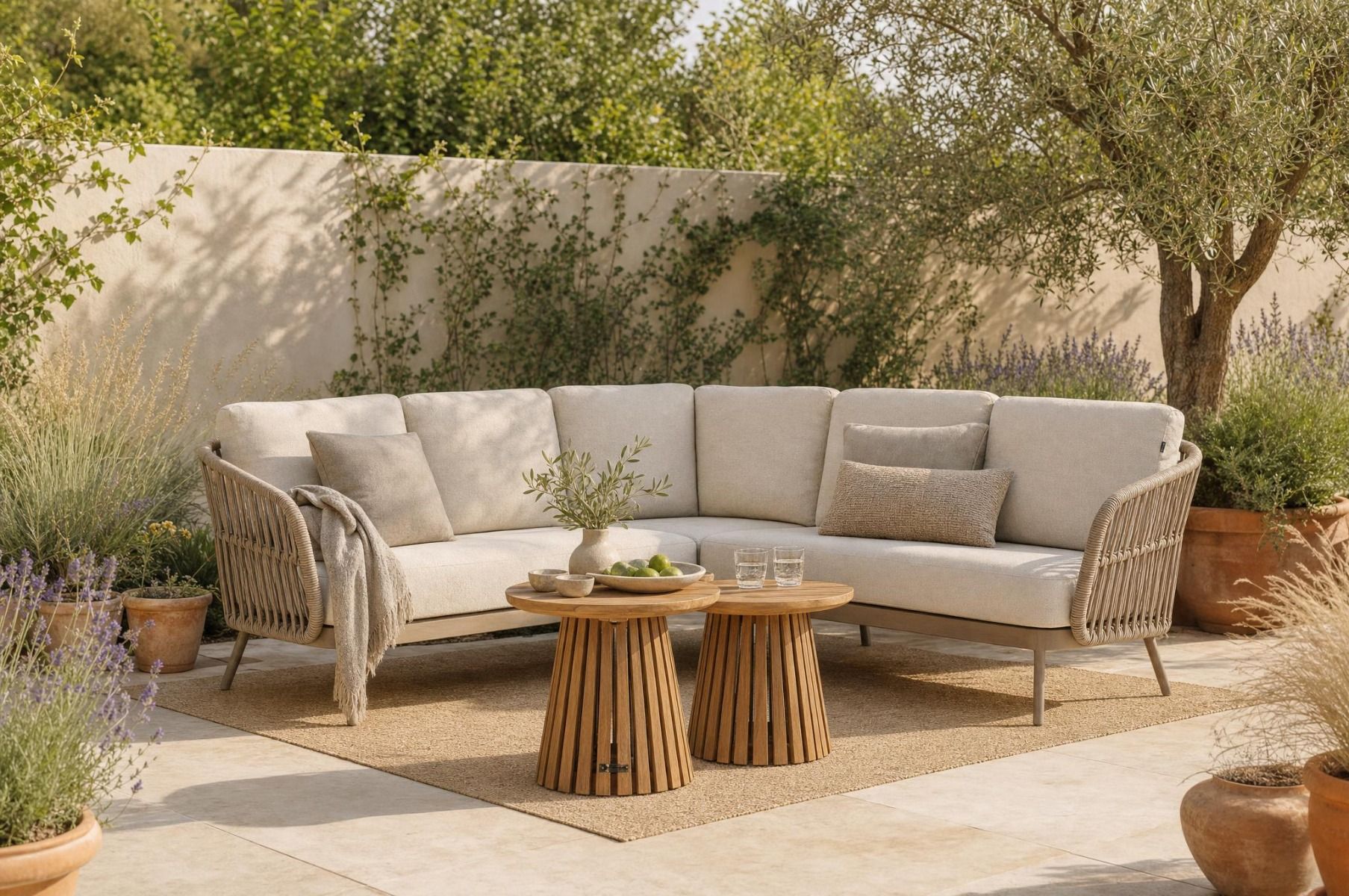 Coco Elara/Fungo 45/55 cm hoek loungeset 5-delig