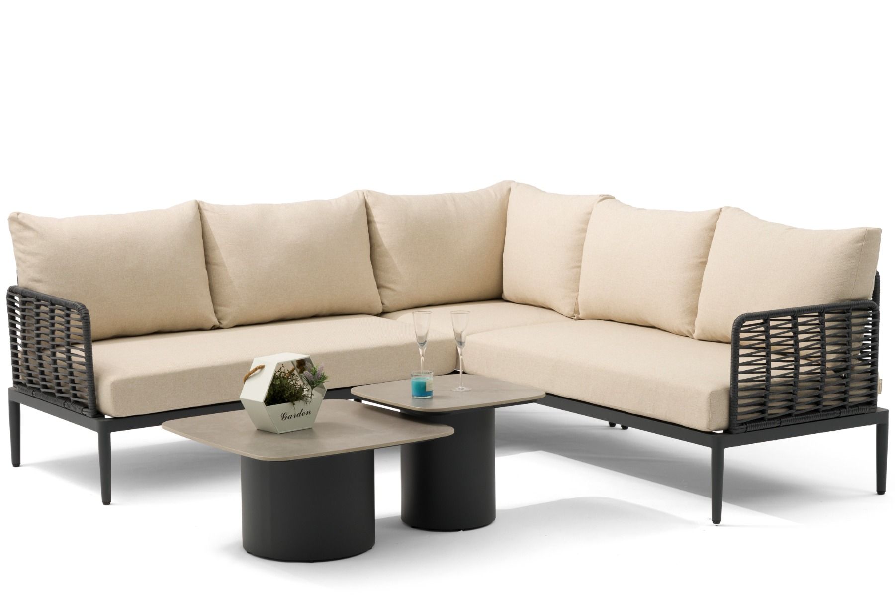 Coco Ibiza/Ronda stone hoek loungeset 5-delig thumbnail