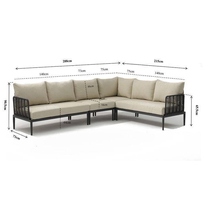Coco Ibiza hoek loungeset 4-delig
