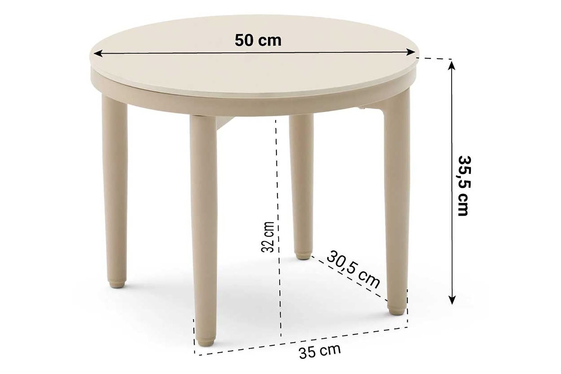 Coco Ibiza loungetafel ø 50 cm