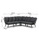Coco Leonardo/Montana hoek loungeset off black 4-delig thumbnail