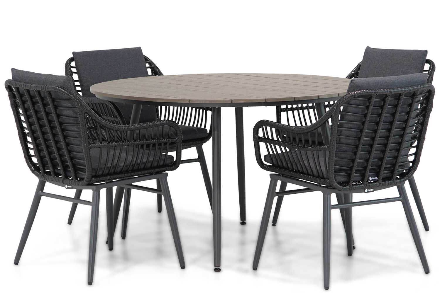 Coco Leonardo/Matale 125 cm rond dining tuinset 5-delig thumbnail