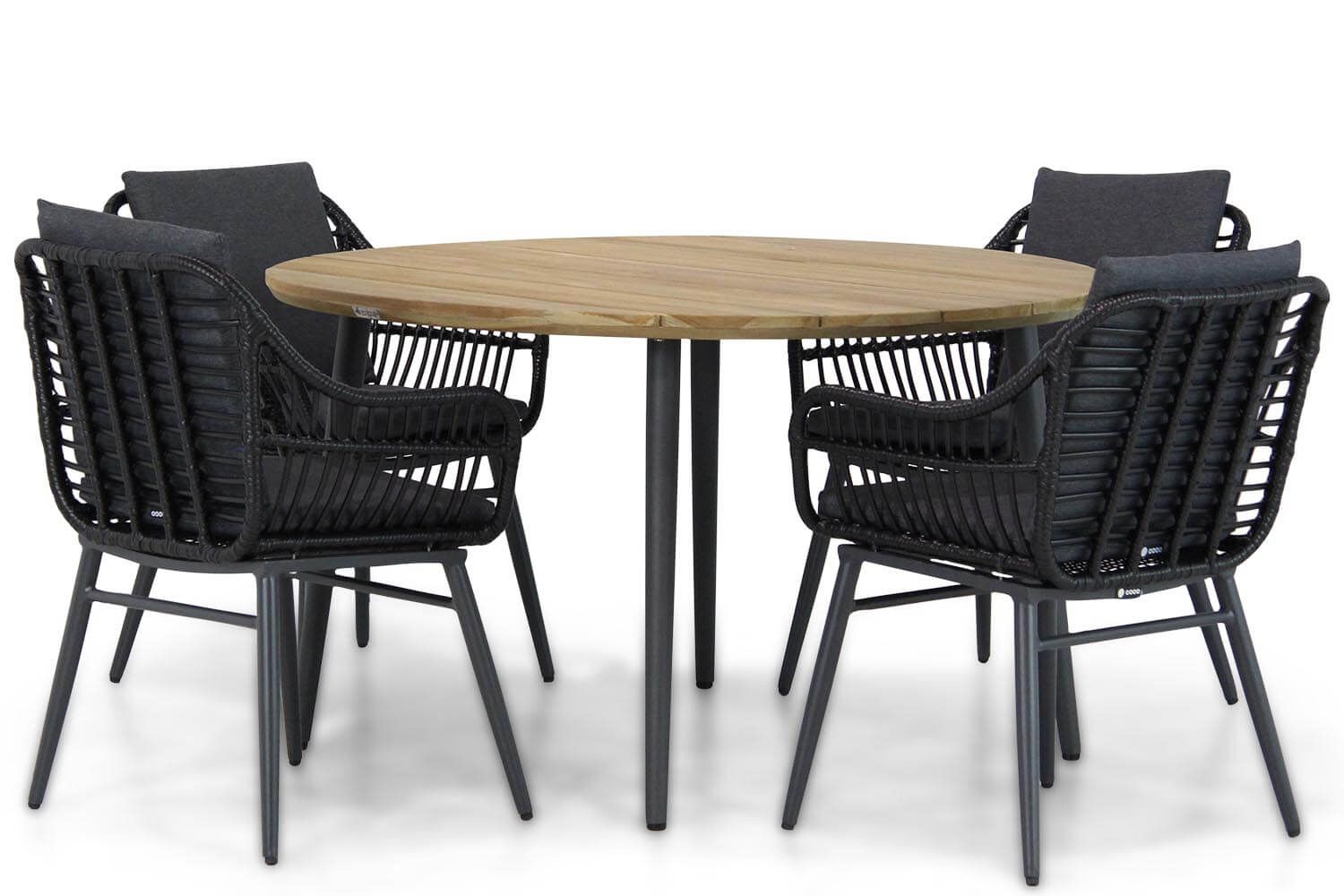 Coco Leonardo/Montana 130 cm rond dining tuinset 5-delig thumbnail