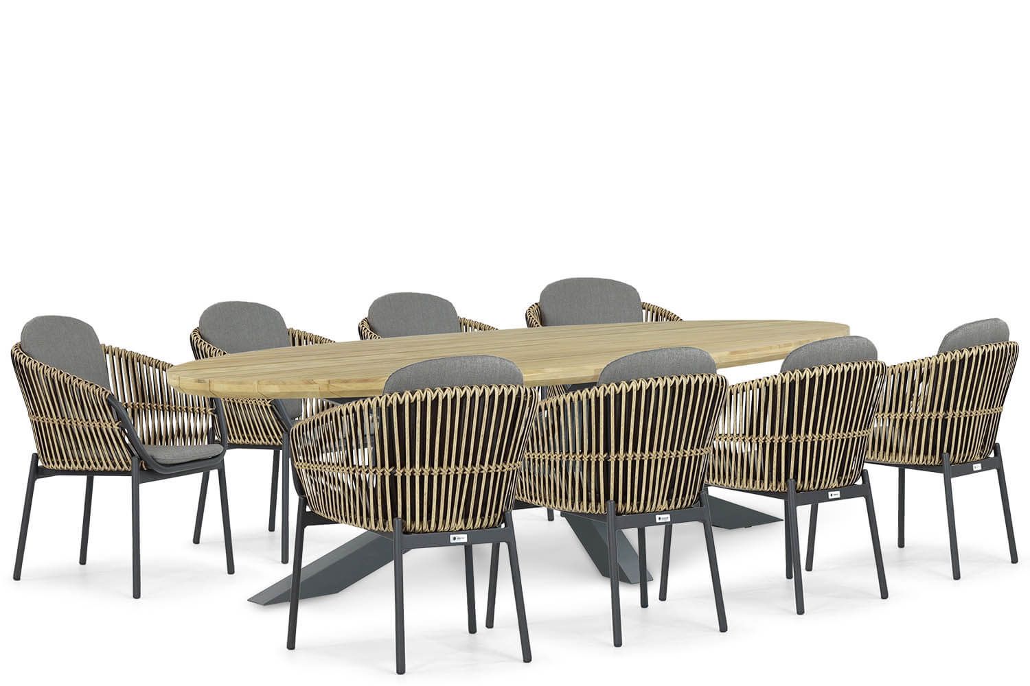 Coco Nathan/Diogo 280 cm dining tuinset 9-delig thumbnail