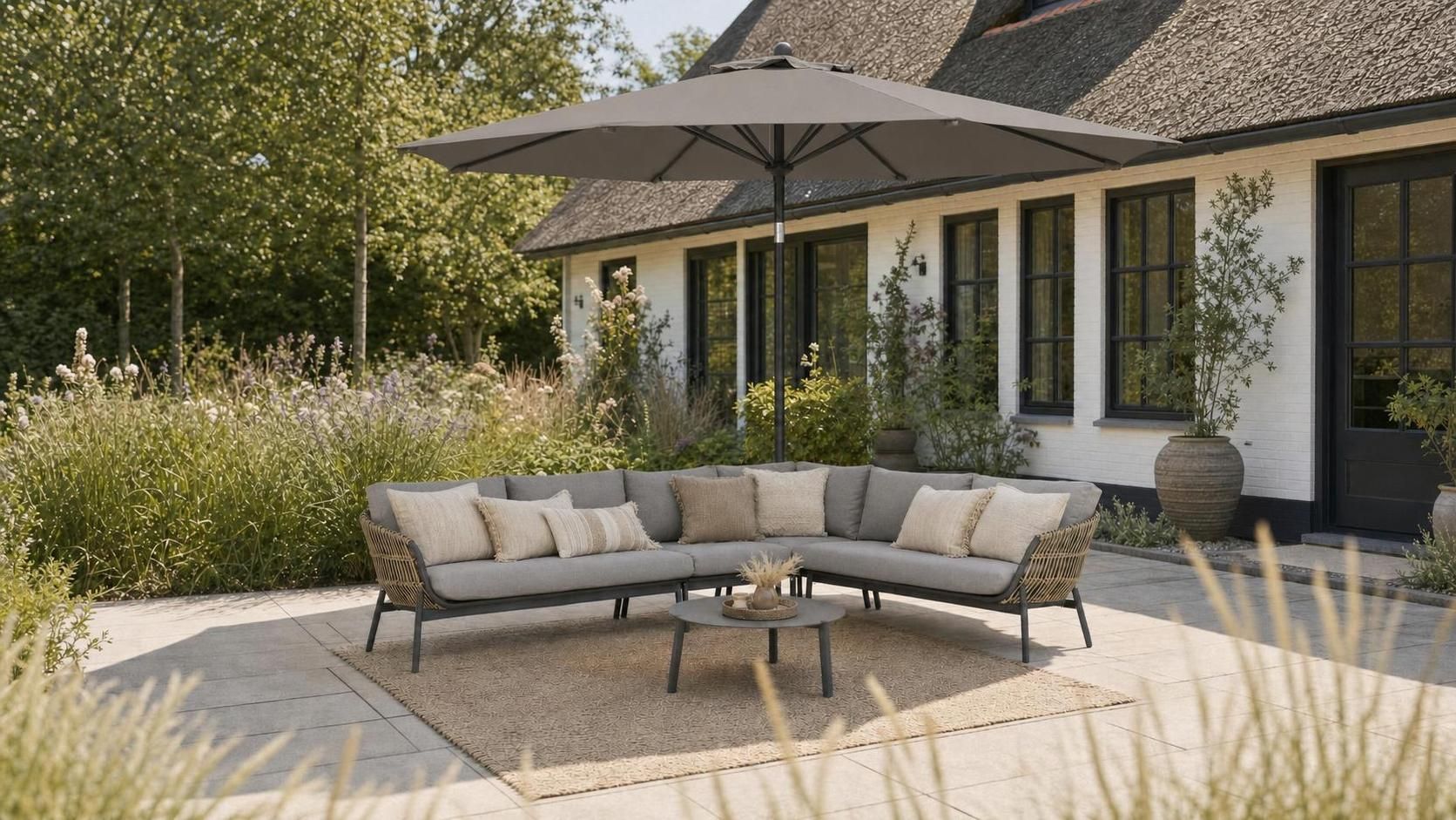 Coco Nathan/Rimini 75 cm hoek loungeset 5-delig