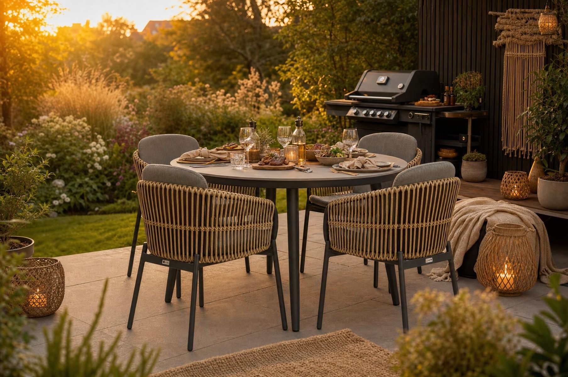 Coco Nathan/Vienna 120 cm dining tuinset 5-delig