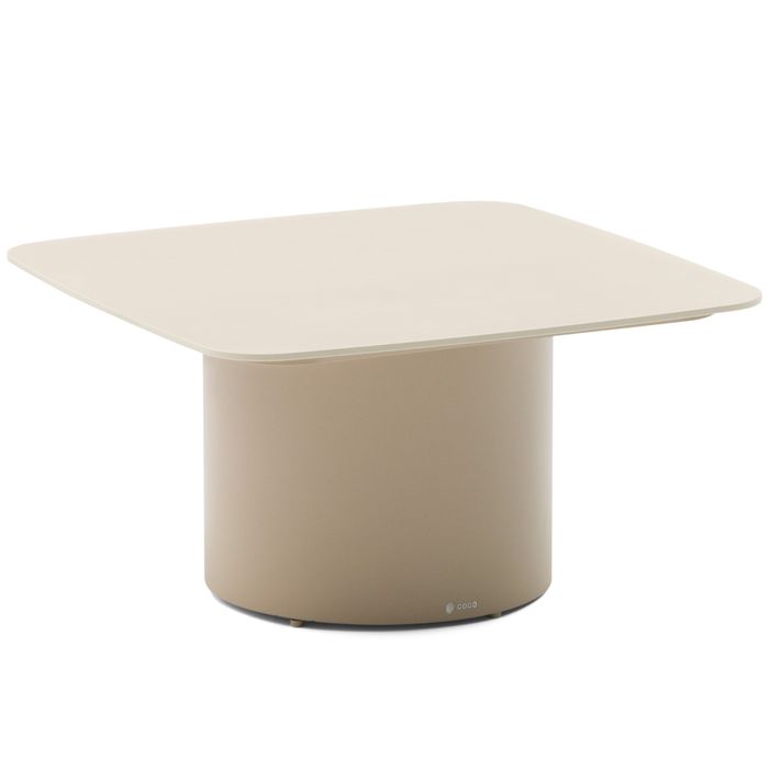 Moderne vierkante tuintafel met loft aluminium frame – vooraanzicht