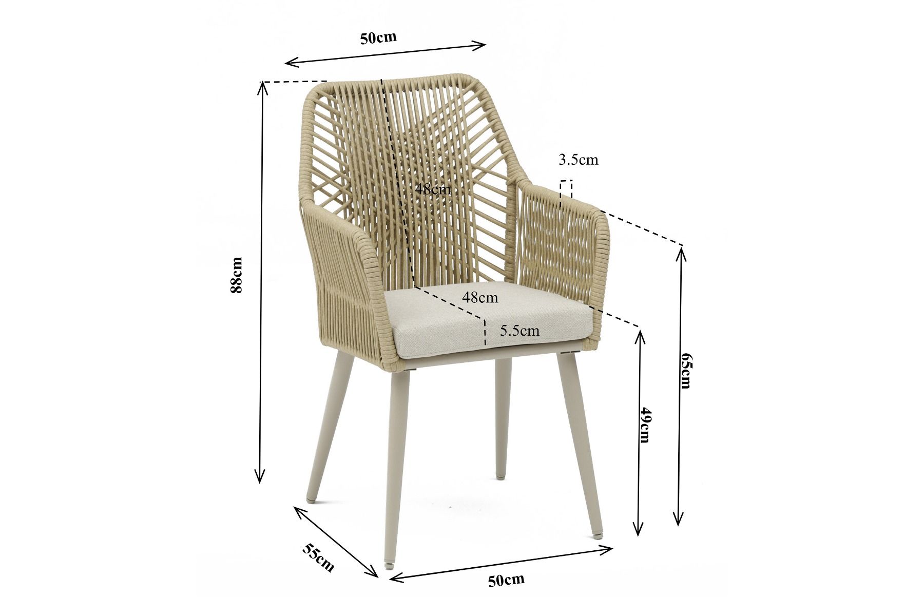 Coco Vedra/Fungo 140 cm dining tuinset 5-delig