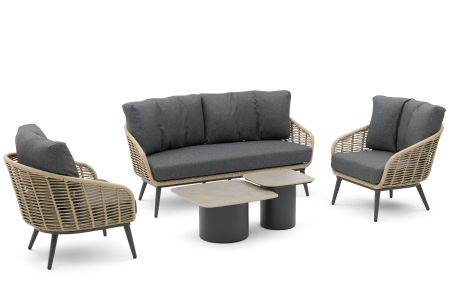Coco Vinci/Ronda stone stoel-bank loungeset 5-delig