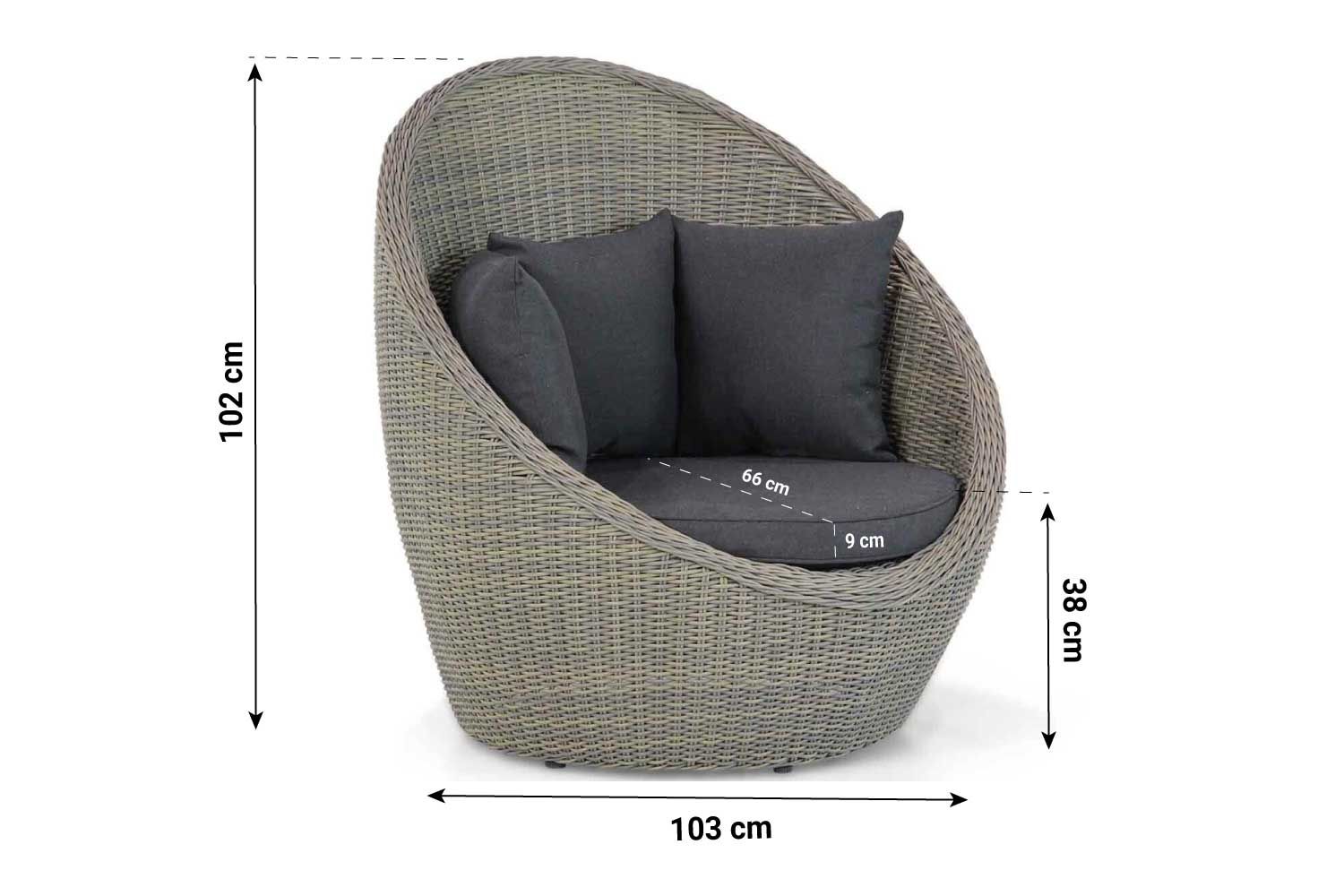 Garden Collections Cocoon lounge tuinstoel kubu thumbnail
