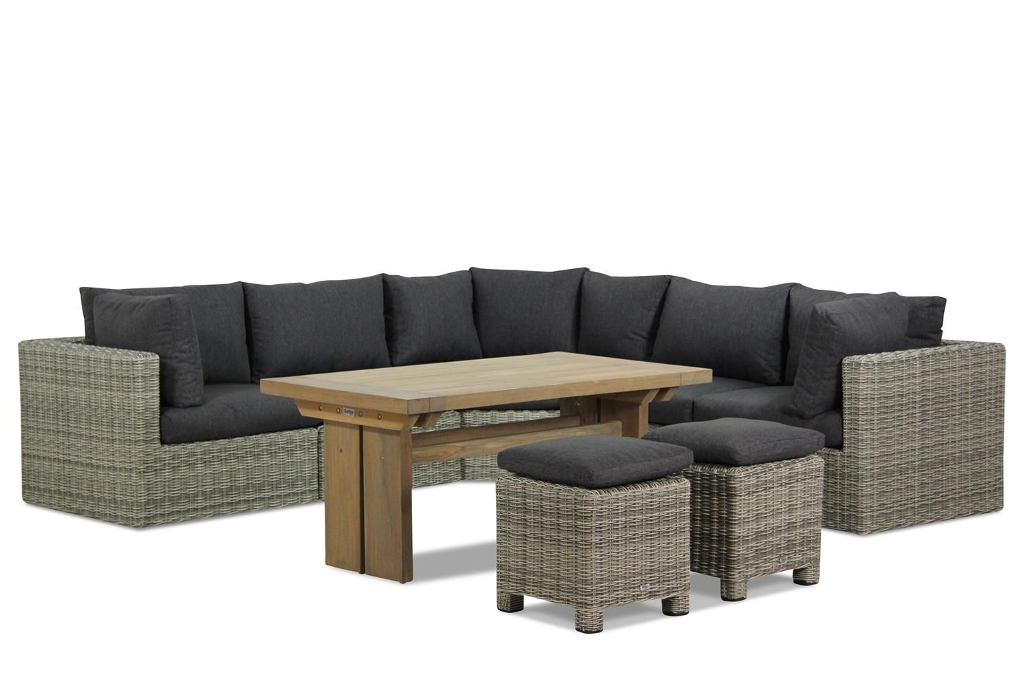 Garden Collections Comodo/Brighton 140 cm dining loungeset 8-delig thumbnail