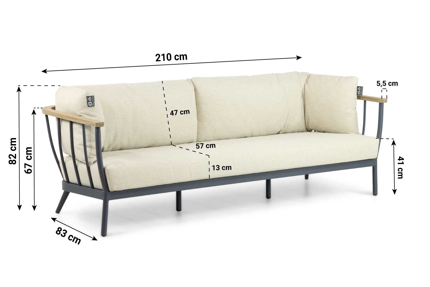 Apple Bee Condor stoel-bank loungeset 3-delig