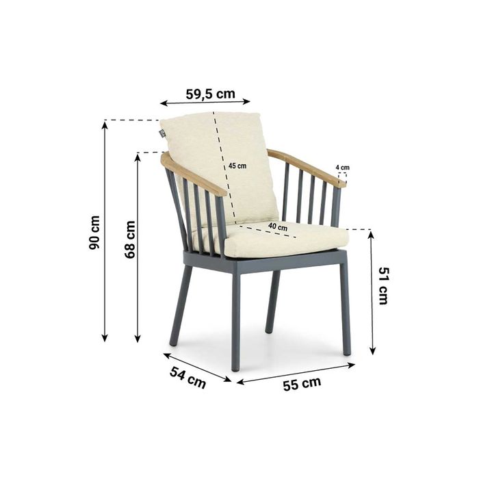 Apple Bee Condor/Montana 180 cm dining tuinset 5-delig