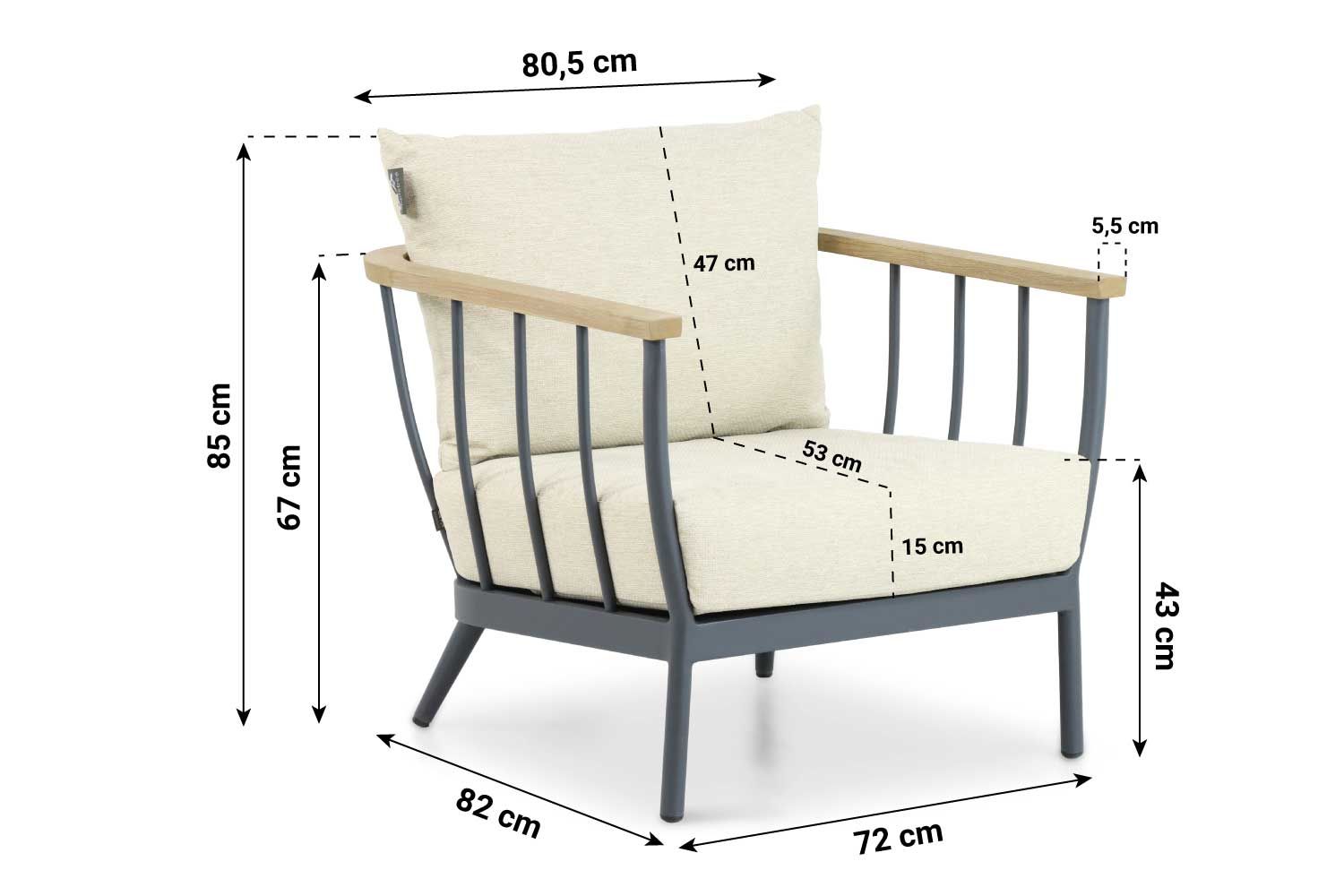 Apple Bee Condor stoel-bank loungeset 3-delig