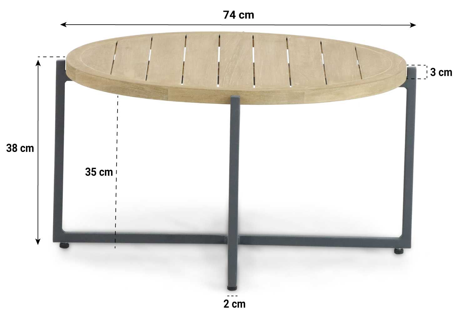 Apple Bee Condor loungetafel 74 cm