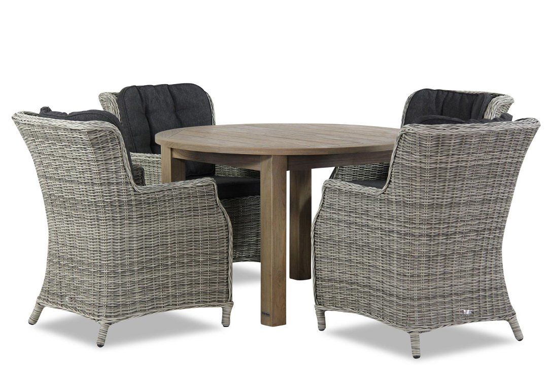 Garden Collections Vita/Brighton 120 cm dining tuinset 5-delig thumbnail