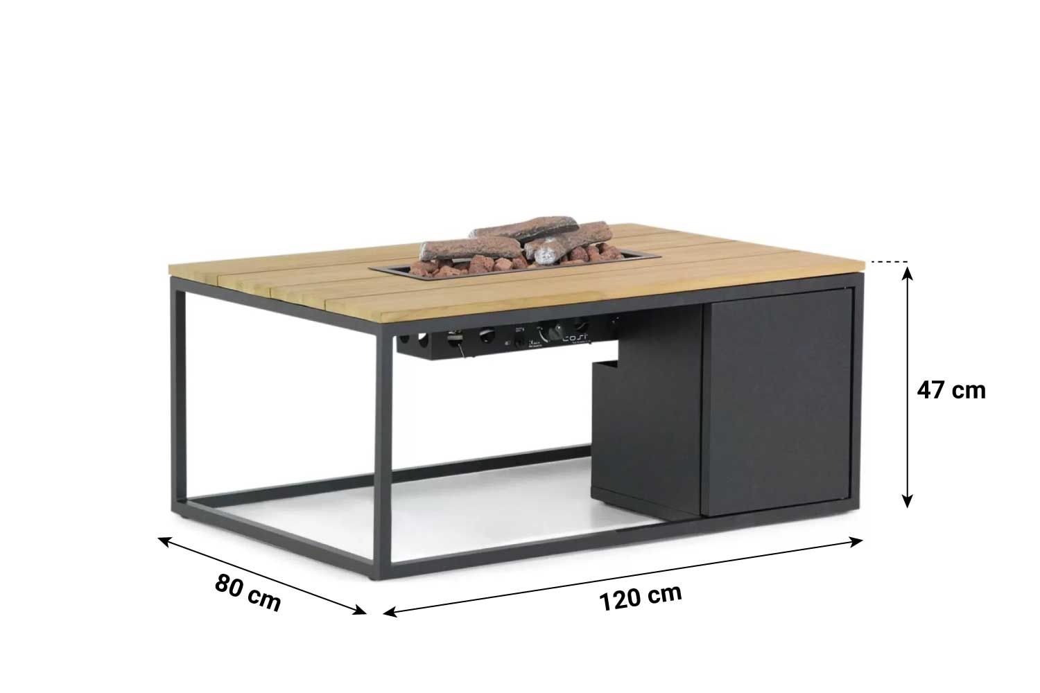 Cosi Loft vuurtafel rechthoek 120 cm