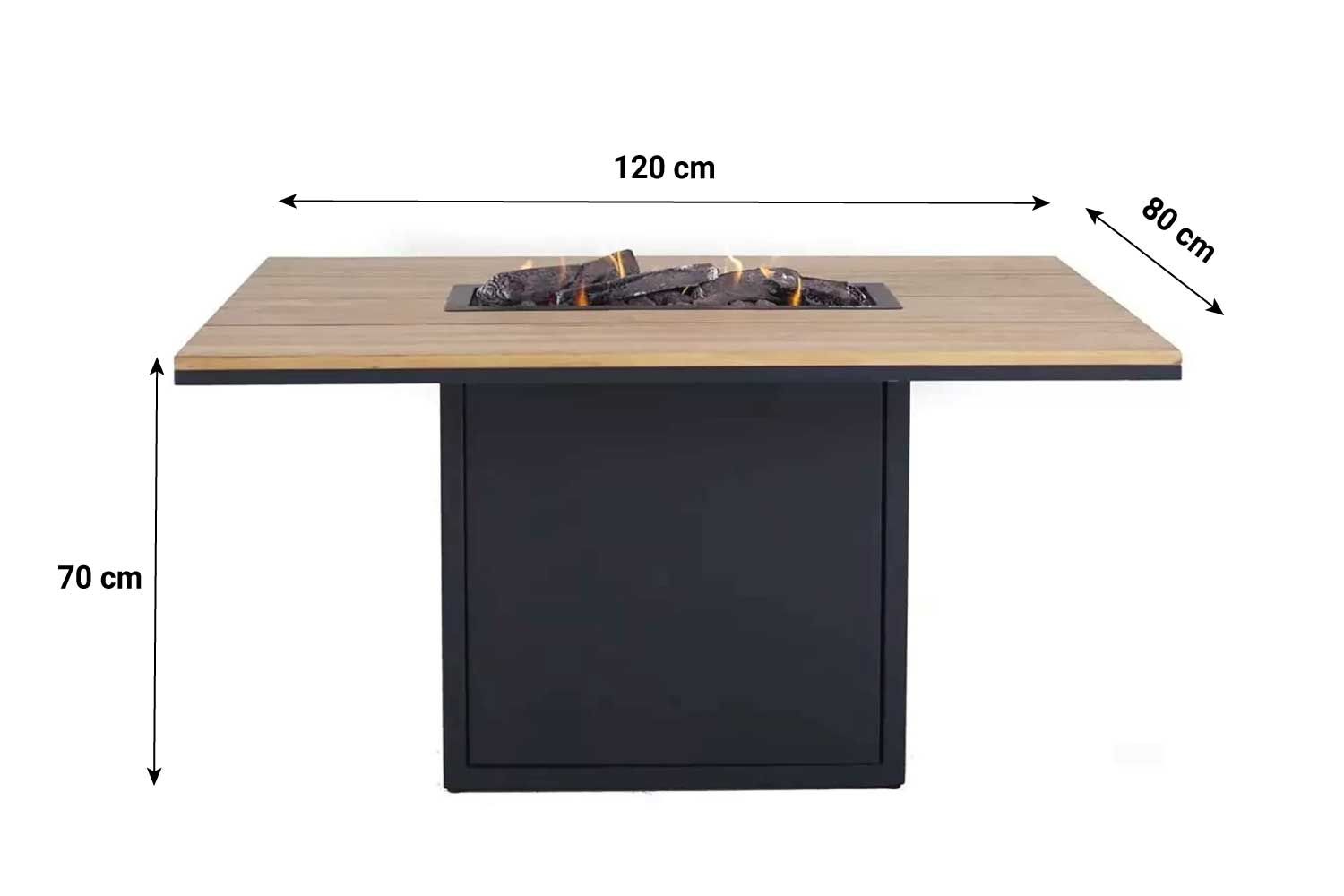 Cosiloft relax lounge vuurtafel 120 x 80 cm