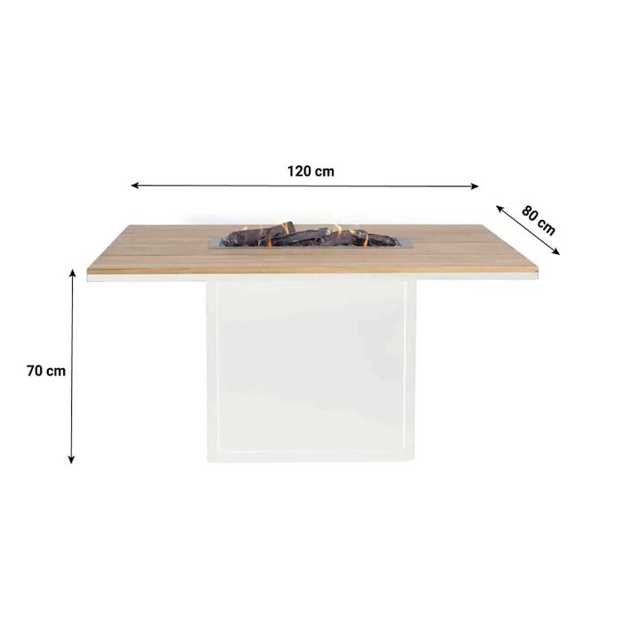 Cosiloft relax lounge vuurtafel 120 x 80 cm