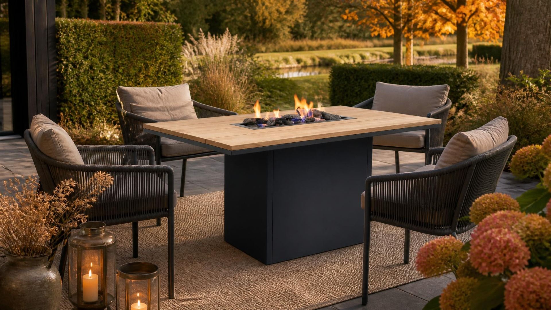 Cosiloft relax lounge vuurtafel 120 x 80 cm