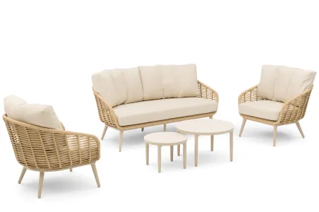 Coco Vinci/Ibiza stoel-bank loungeset 5-delig