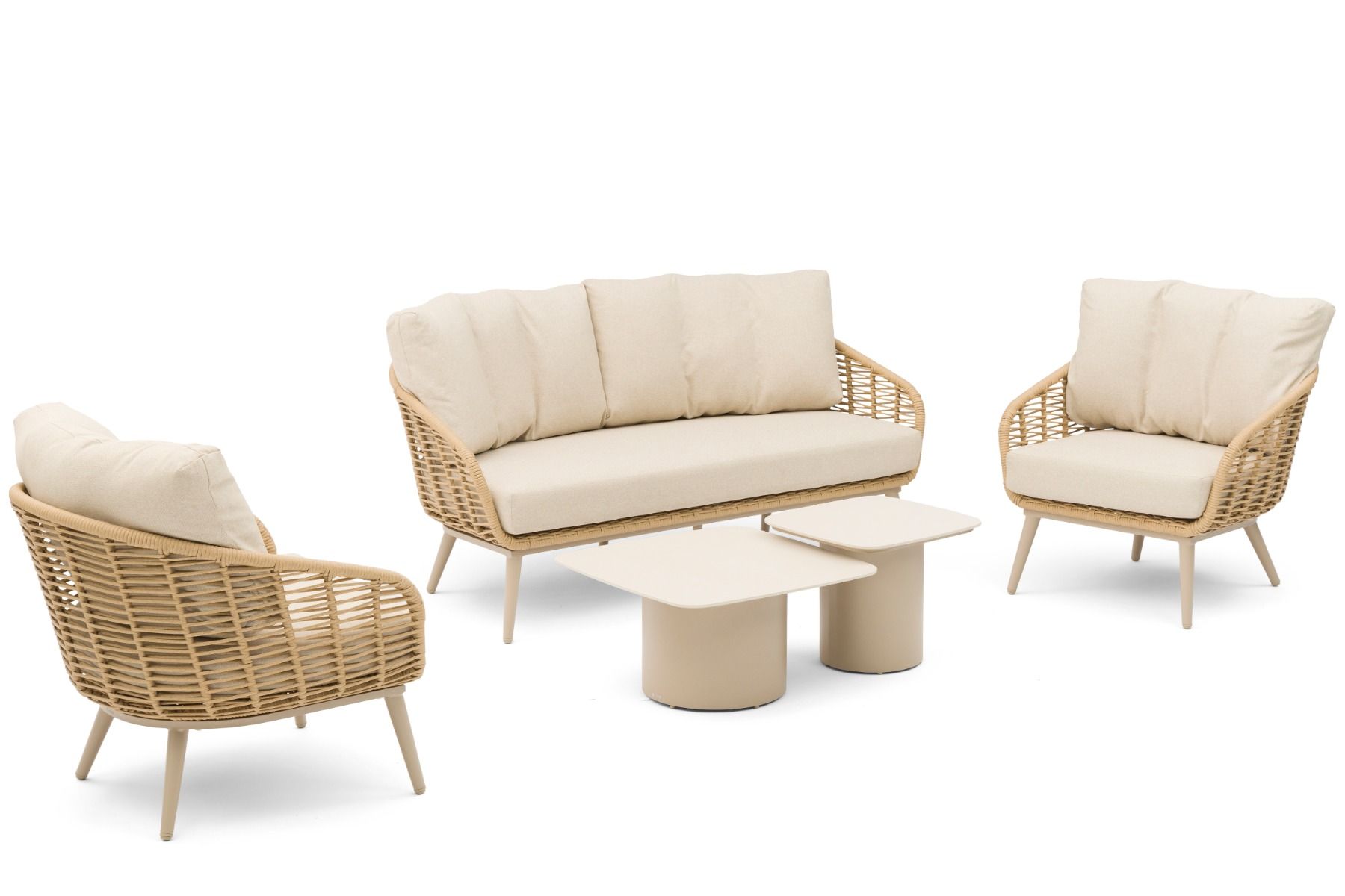 Coco Vinci/Ronda alu stoel-bank loungeset 5-delig thumbnail