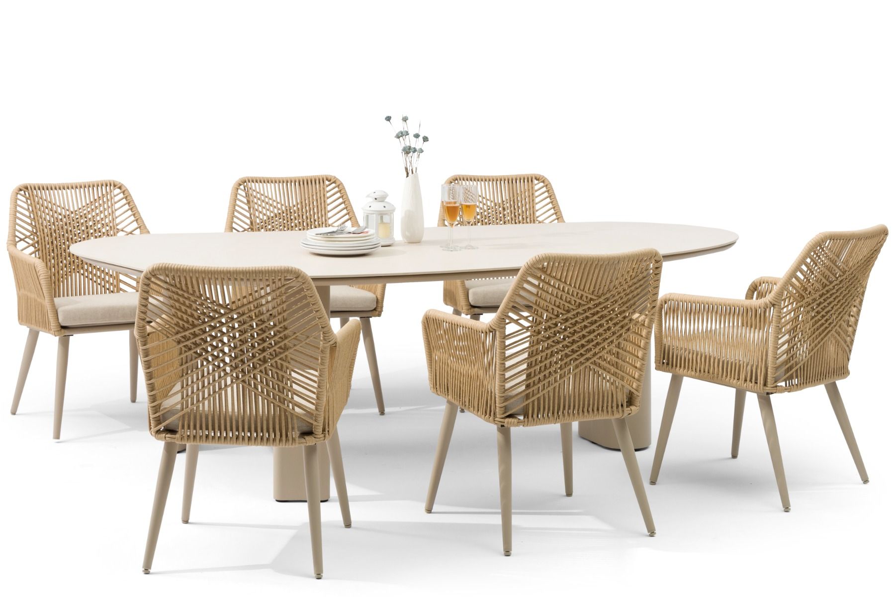 Coco Vedra/Weave 240 cm dining tuinset 7-delig