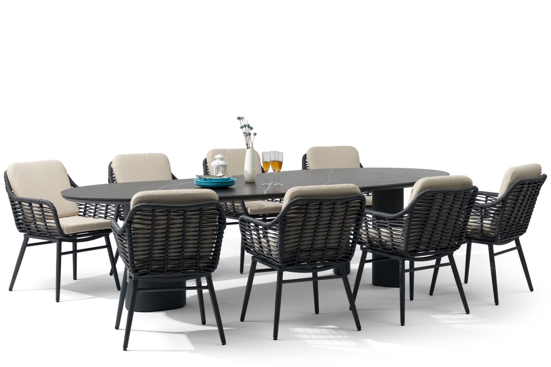Coco Antoni/Weave 300 cm dining tuinset 9-delig