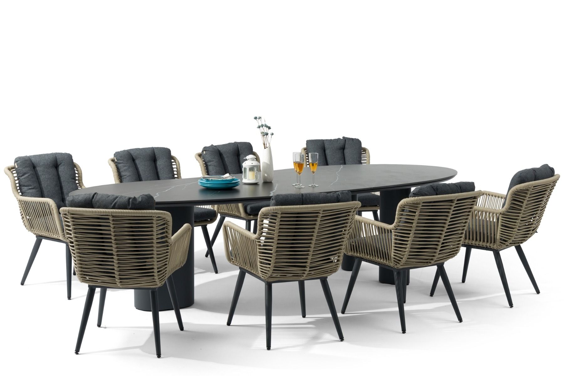 Coco Custa/Weave 300 cm dining tuinset 9-delig