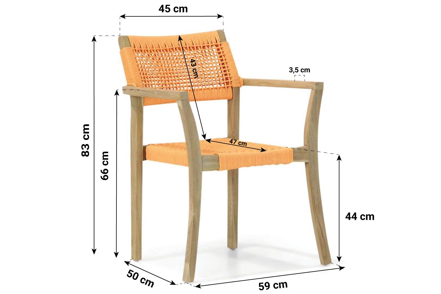 Lifestyle Dallas/Bristol 90 cm dining tuinset 5-delig thumbnail