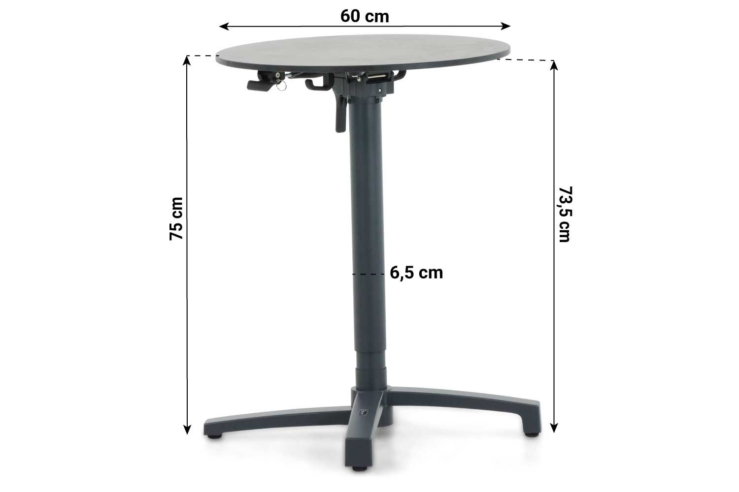 De Laan Javi bistro/bartafel 60 cm thumbnail