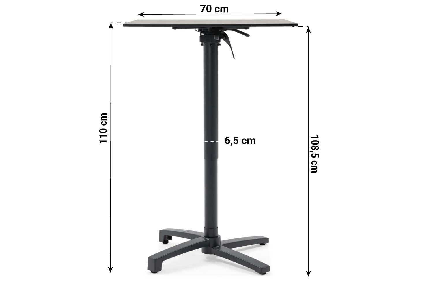 De Laan Javi bistro/bartafel 70 x 70 cm