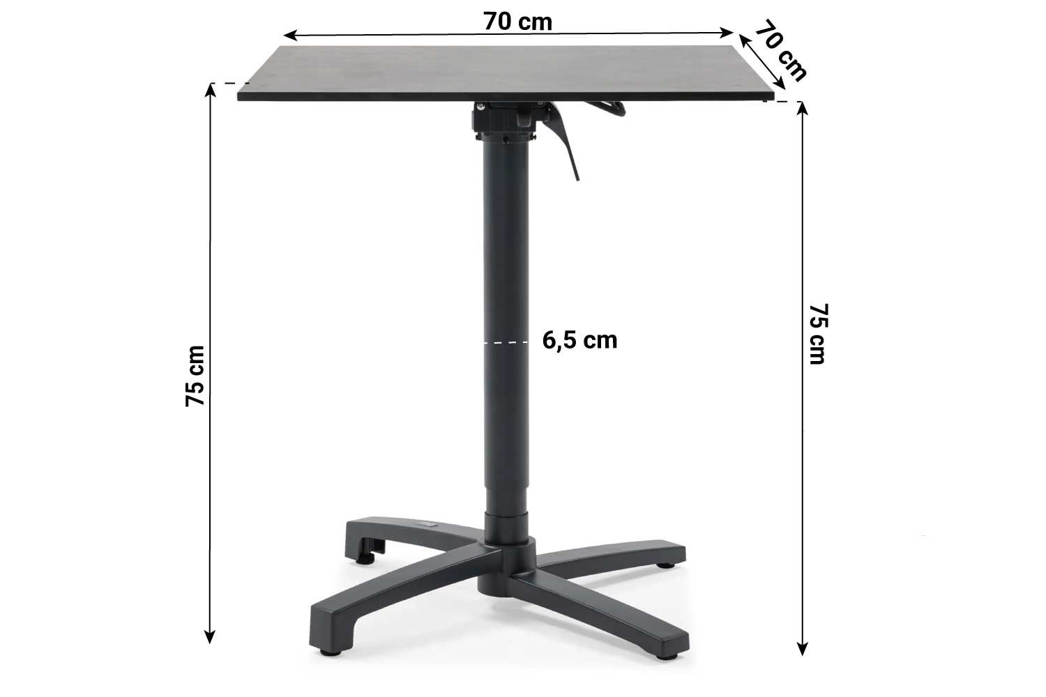 De Laan Javi bistro/bartafel 70 x 70 cm