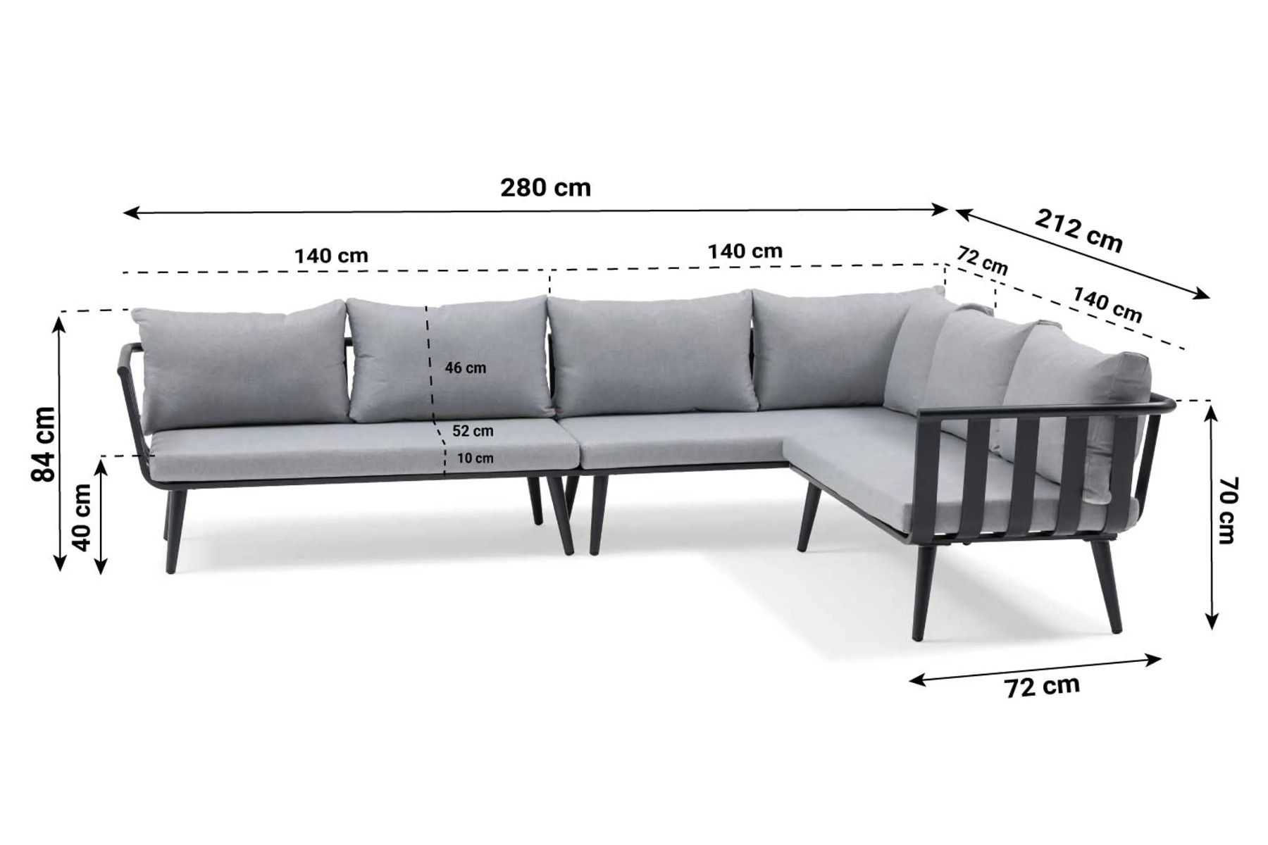 De Laan Paca hoek loungeset 4-delig links