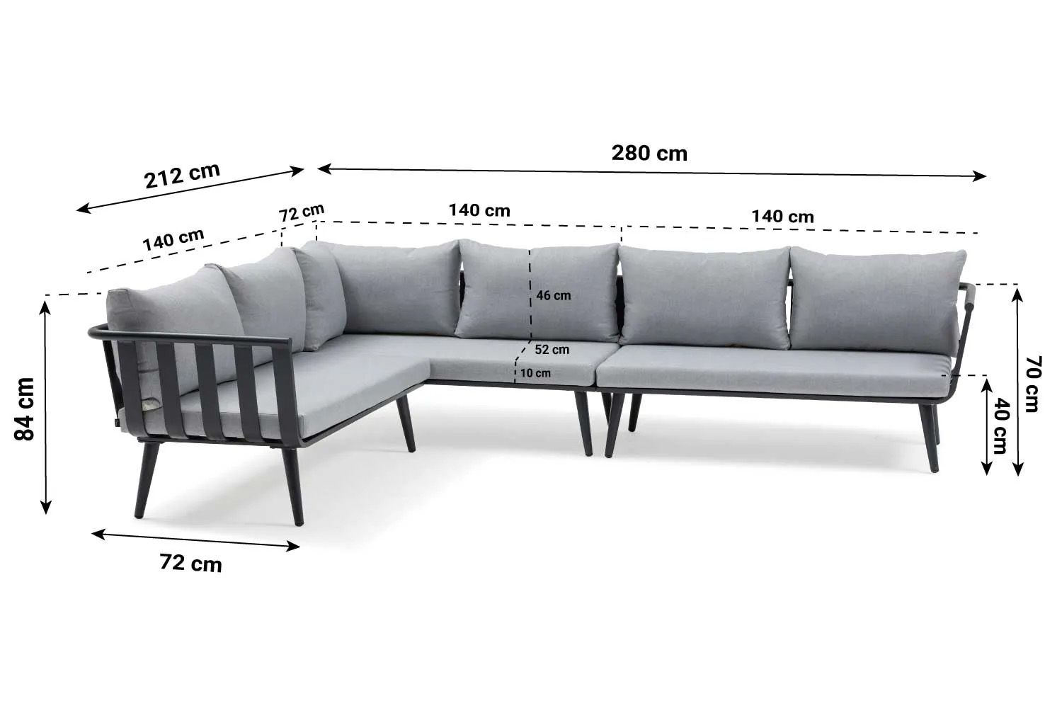 De Laan Paca hoek loungeset 4-delig rechts