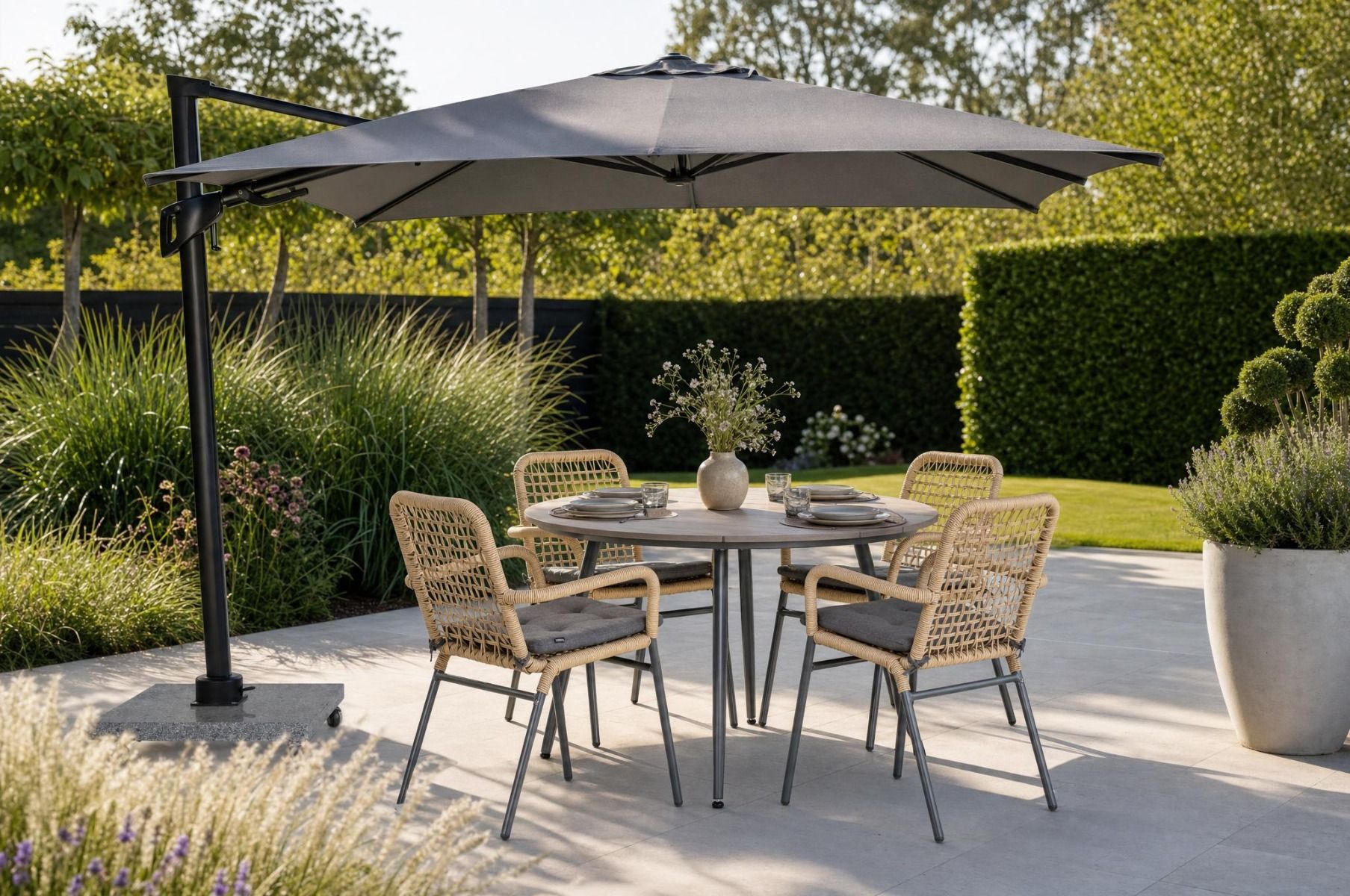 De Laan Catalone/Matale 125 cm dining tuinset 5-delig