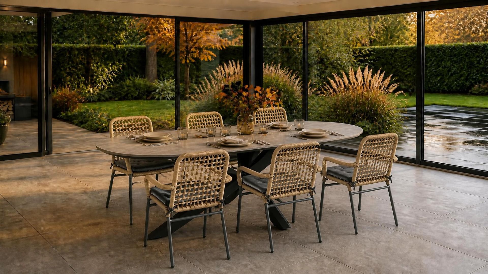 De Laan Catalone/Matara 220 cm dining tuinset 7-delig